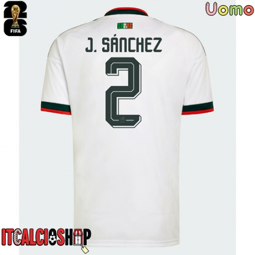 Messico Jorge Sanchez #2 Seconda Maglia Mondiali 2026 Manica Corta